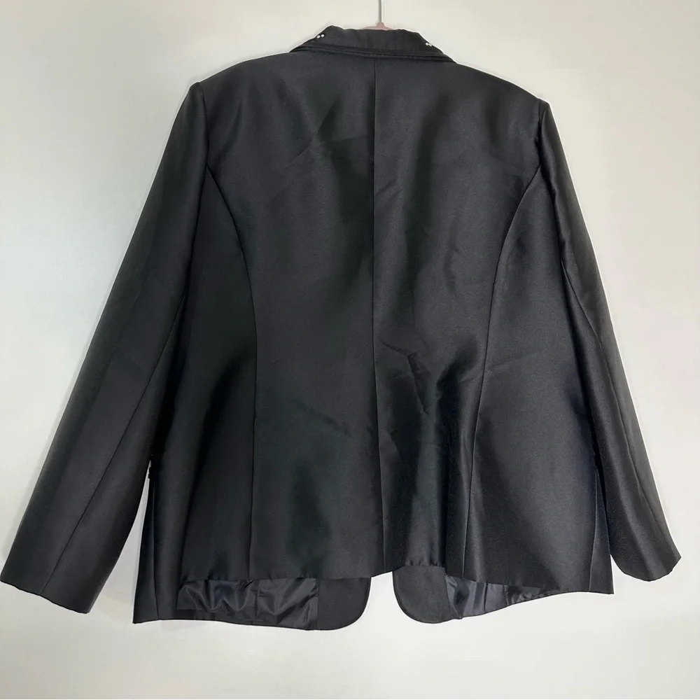 Moshita black embellished blazer jacket - Picture 2 of 14